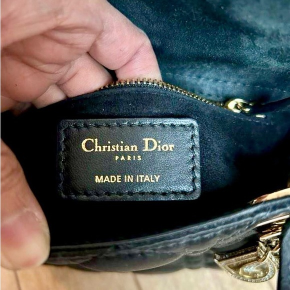 Black gold tone mini lady dior - Picture 10 of 14